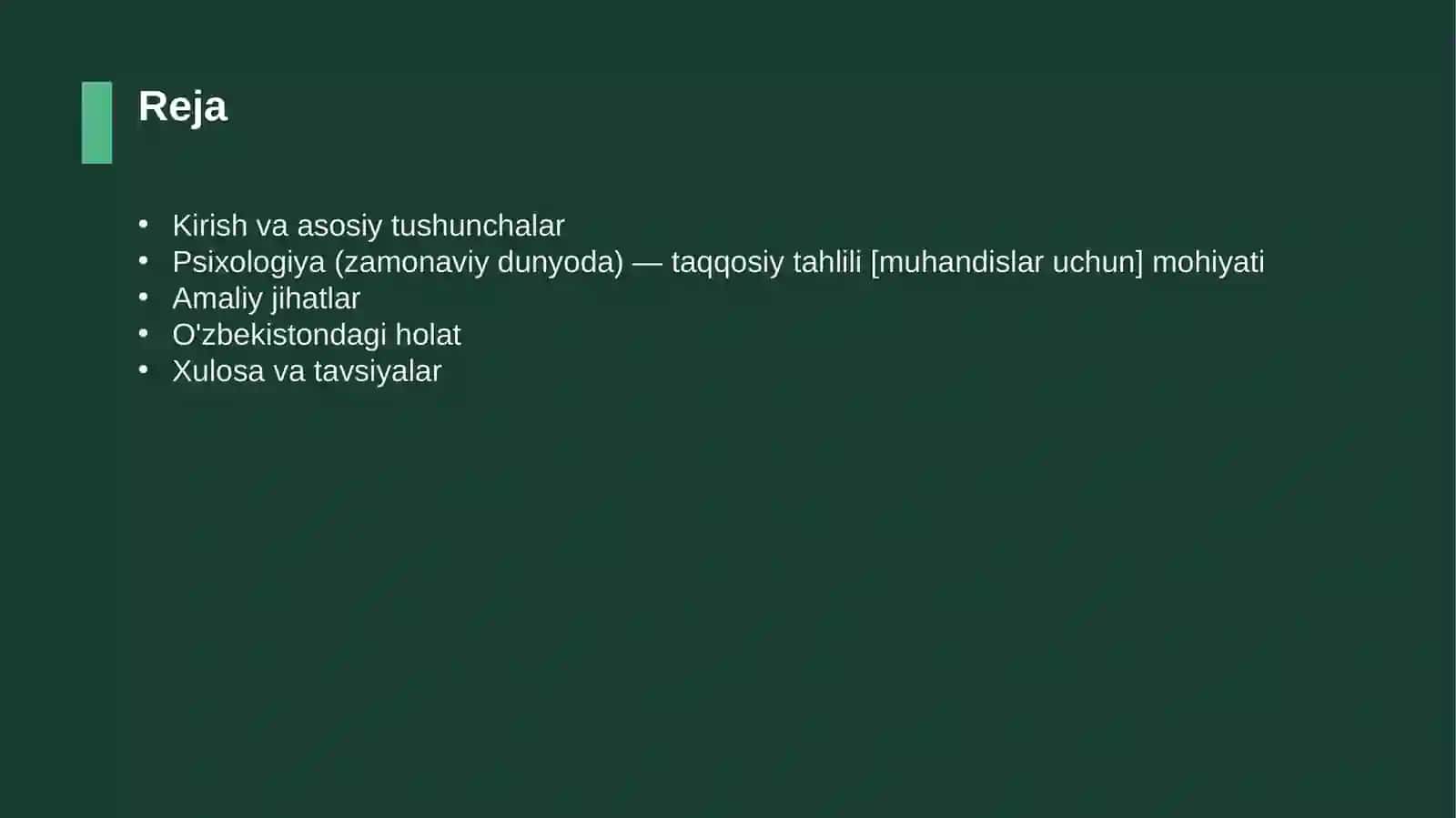 Psixologiya (zamonaviy dunyoda) — taqqosiy tahlili [muhandislar uchun] 2