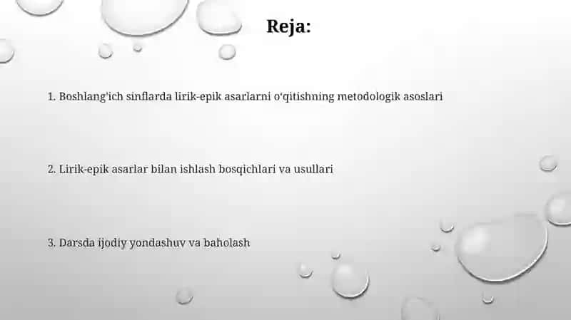 Boshlanğich sinfdaliro epik asarlar ustida ishlash uchun metodiktavsiyalar 2