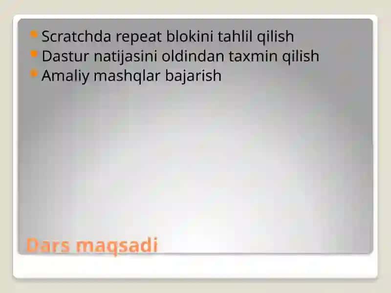 Takrorlash blokidan foydalanib dastur natijasini taxmin qilish 2