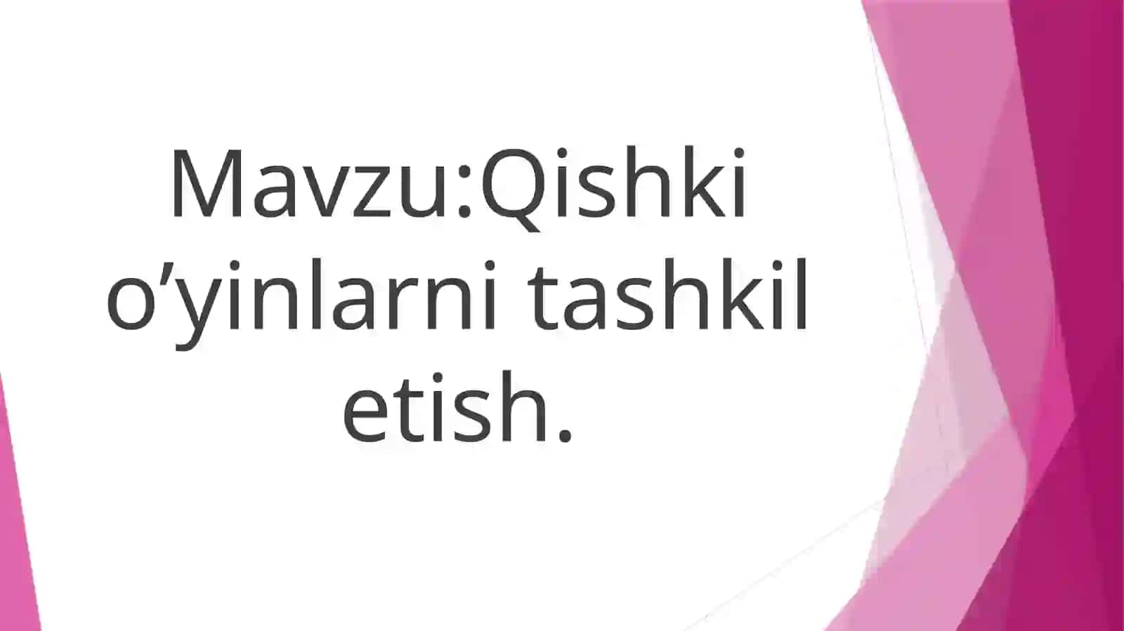Qishki oʻyinlarni tashkil etish 2