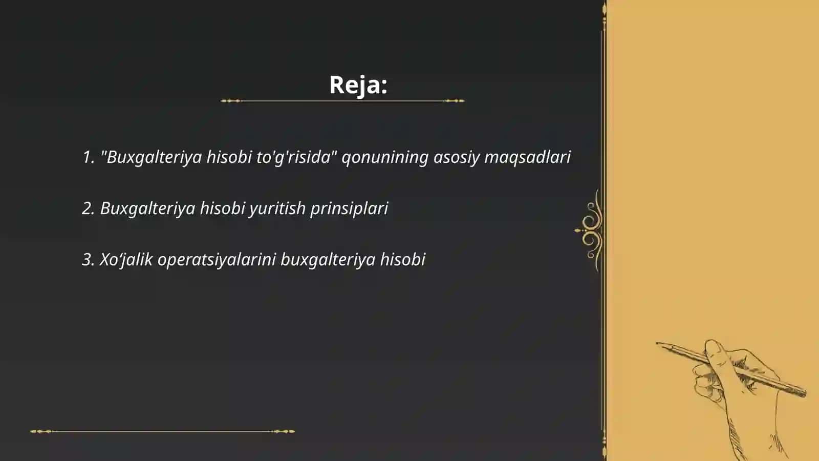 Buxgalteriya hisobi tog'risida yo'riqnoma 2