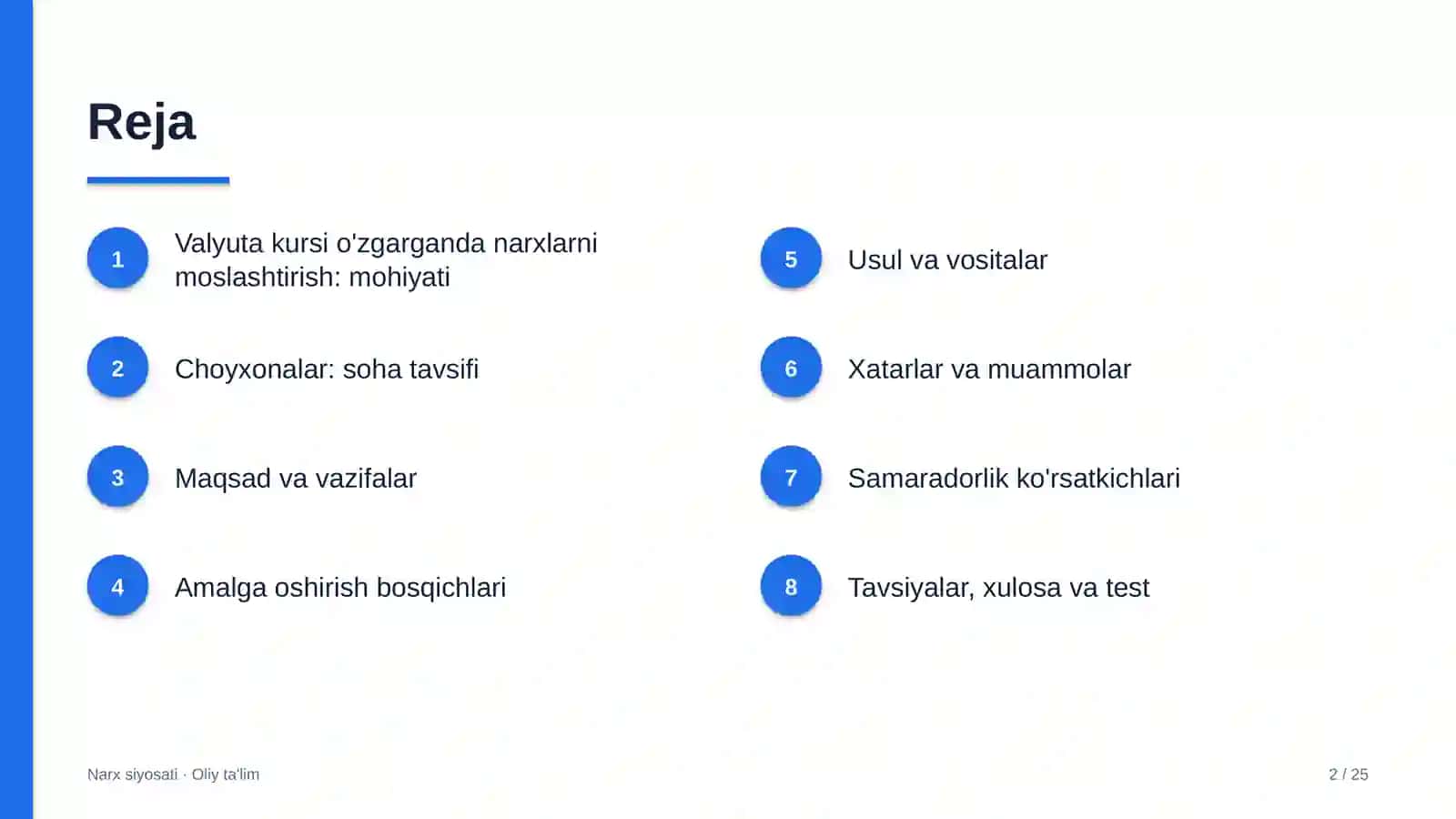 Valyuta kursi o'zgarganda narxlarni moslashtirish: mohiyati 2