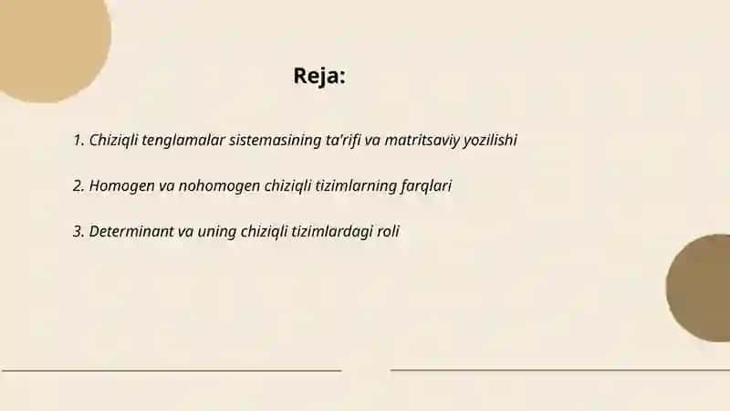 Chiziqli tenglamalar sistemasi 2