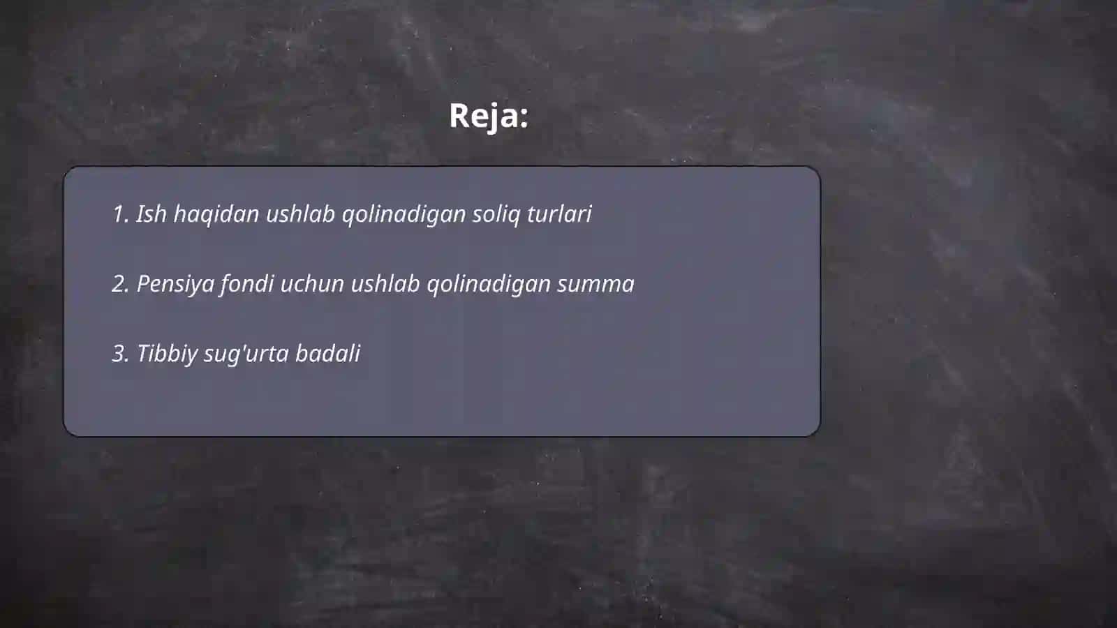 Ish haqidan ushlab qolinadigan va chegiriladigan summalar hisobi 2