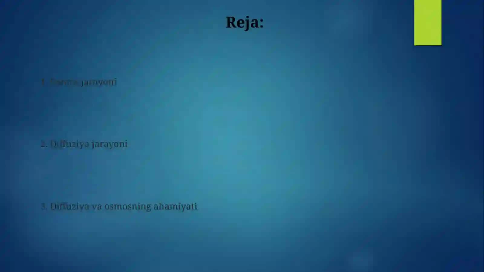 Diffuziya va Osmos hodisasi 2