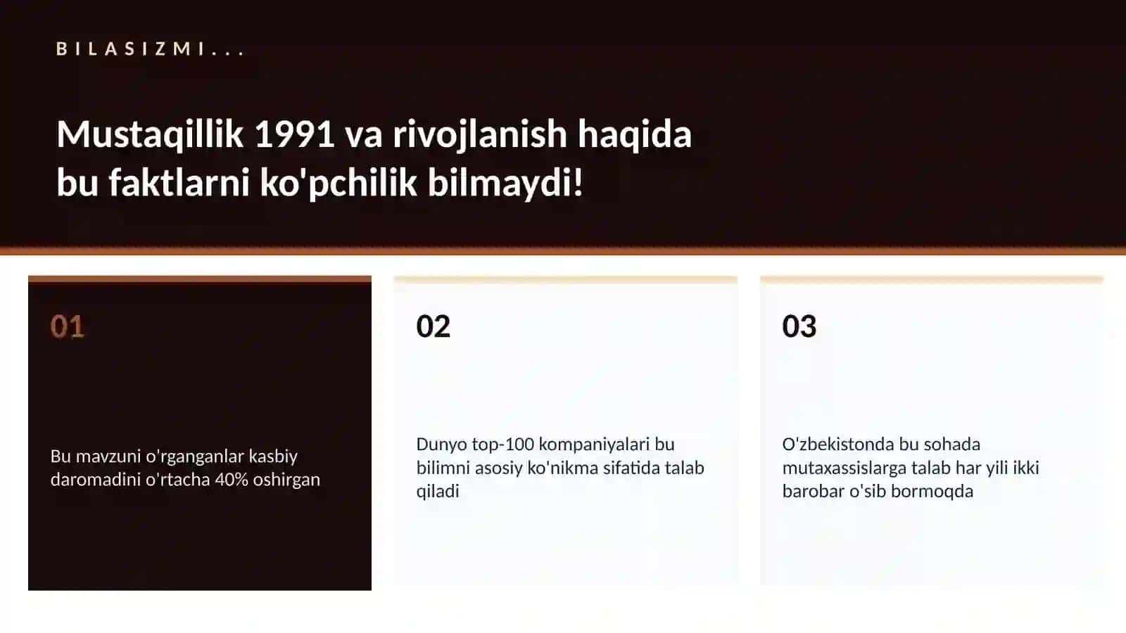 Mustaqillik 1991 va rivojlanish 2