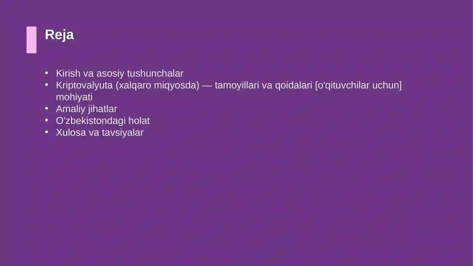 Kriptovalyuta (xalqaro miqyosda) — tamoyillari va qoidalari [o'qituvchilar uchun] 2