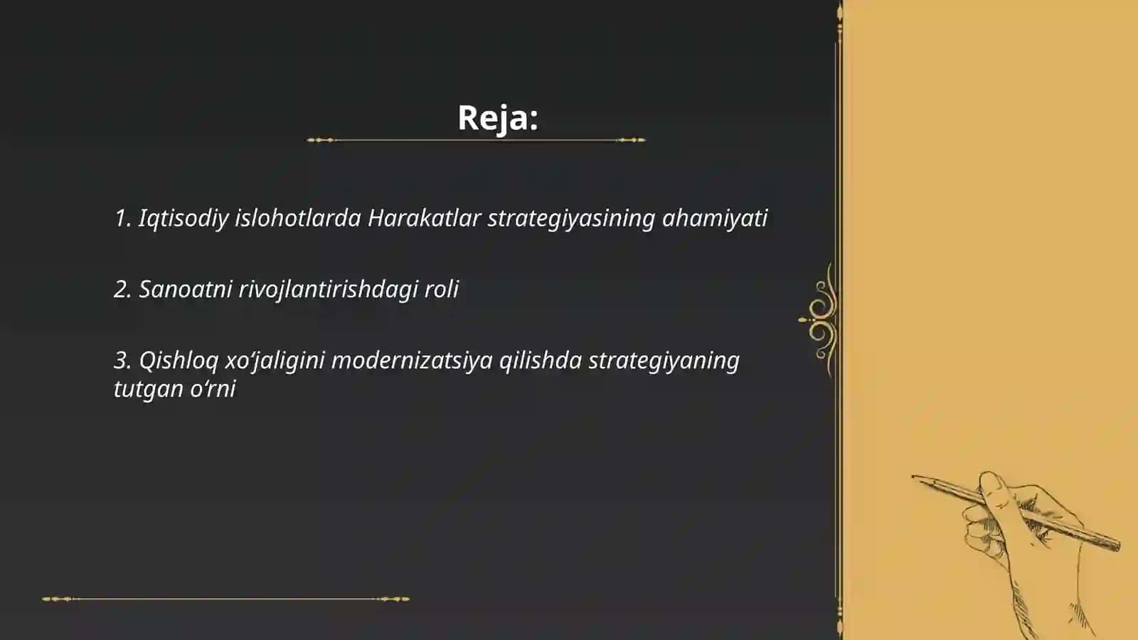 Iqtisodiy islohotlarda Harakatlar strategiyasining ahamiyati 2