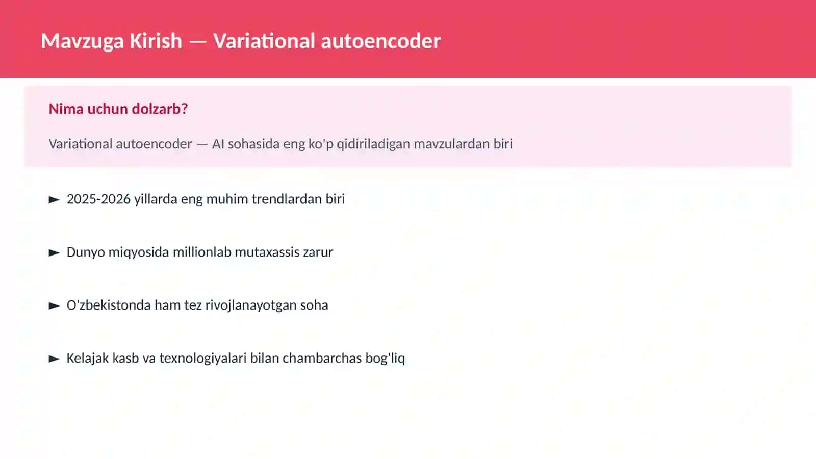 AI | DEEP LEARNING VA NEYRON TARMOQLAR 2