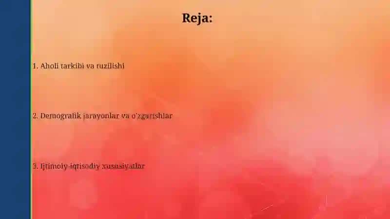 Populyatsiyaning asosiy belgilar va xususiyatlari 2