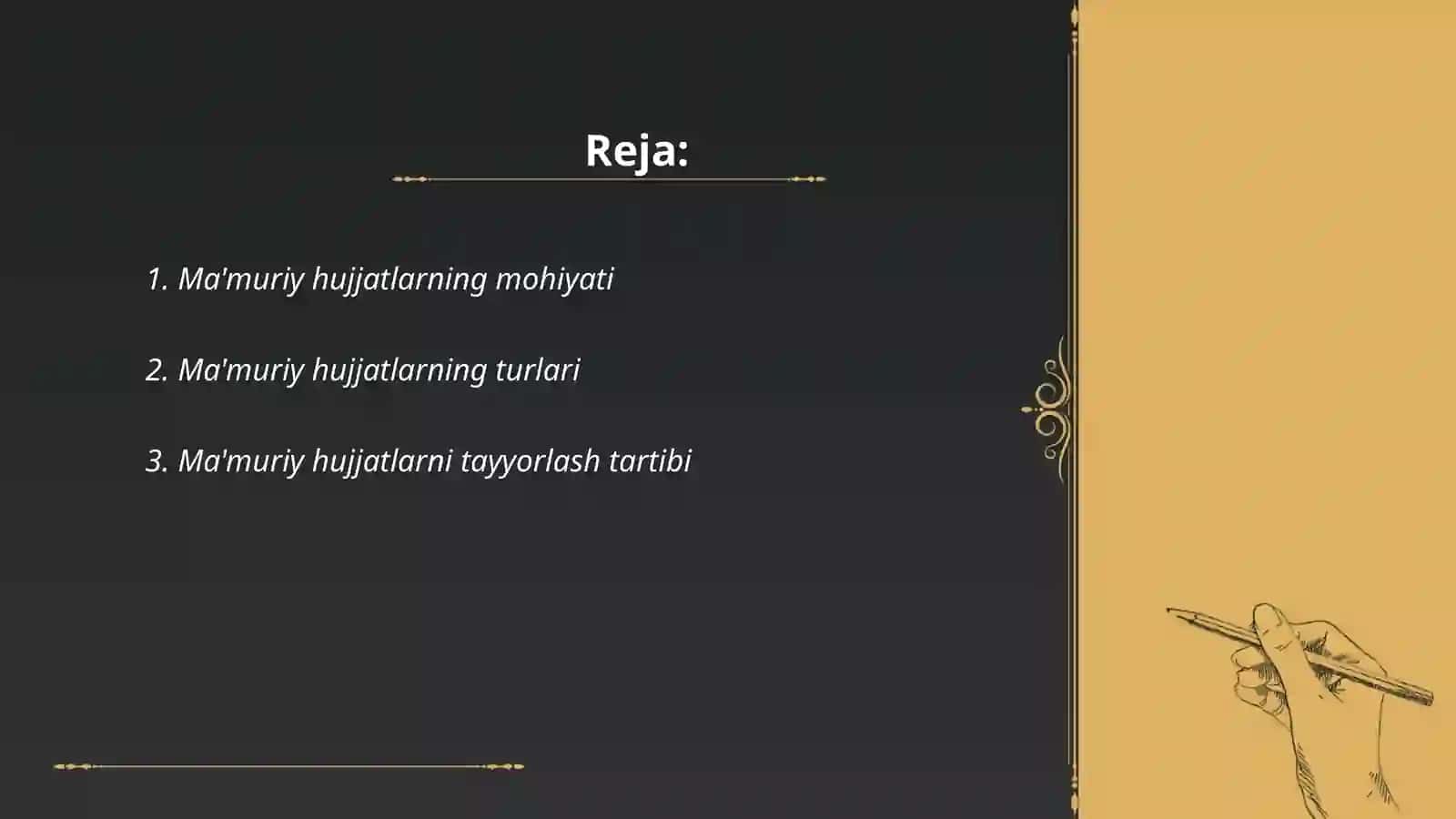 Ma'muriy hujjatlar 2