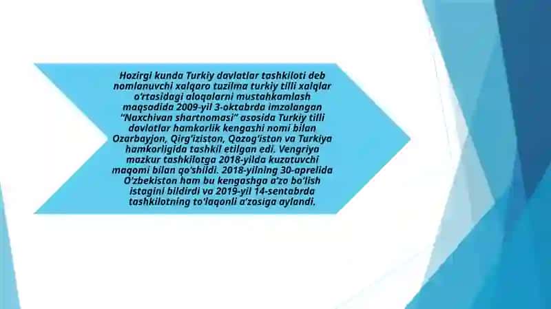 21-asrda Turkiy davlatlar ittifoqi 2