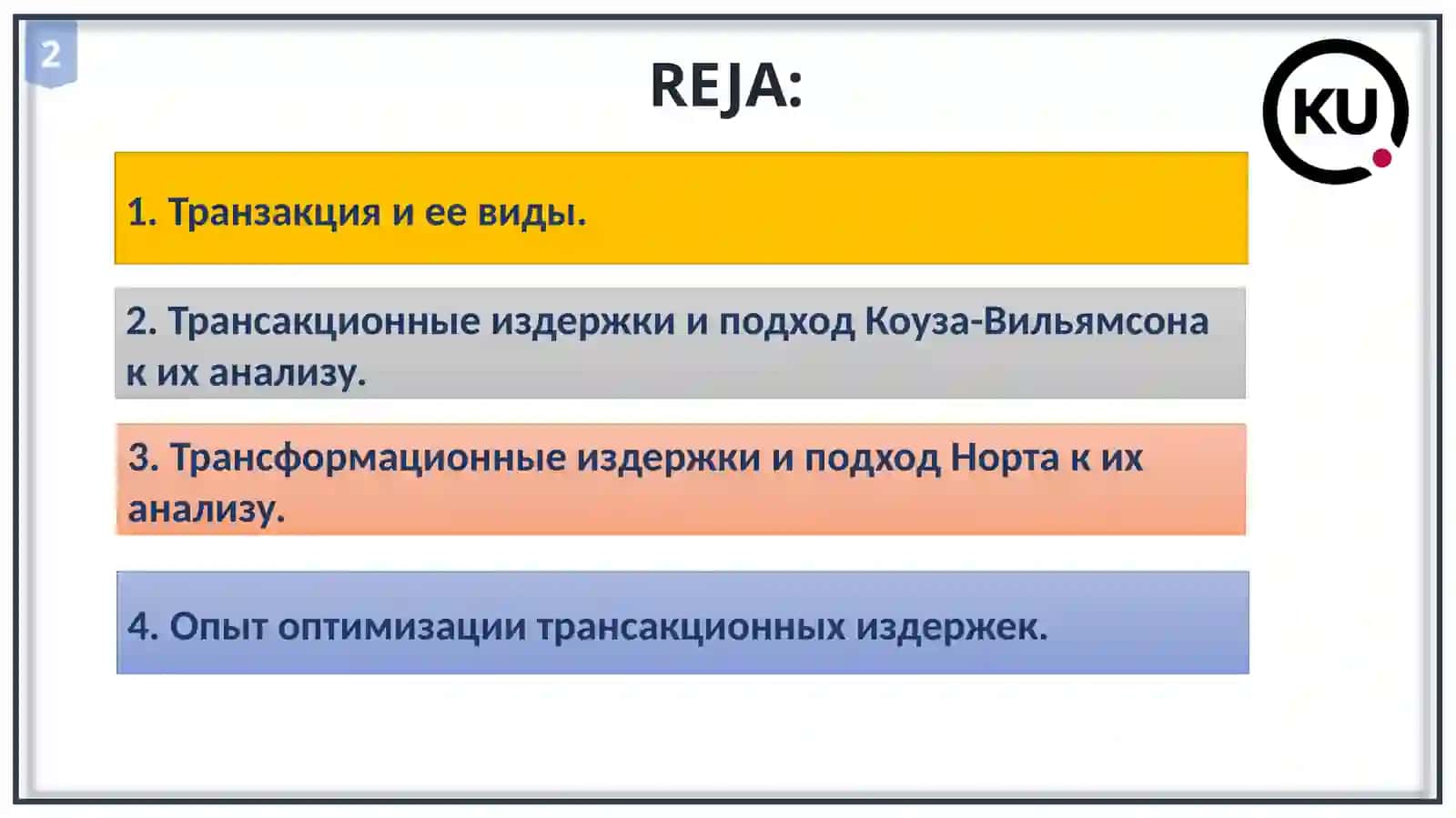 Д И С Ц И П Л И Н А«Институциональная экономика» 2