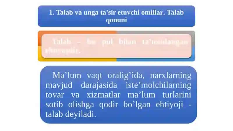 TALAB,TAKLIF VA BOZOR MUVOZANATI 2