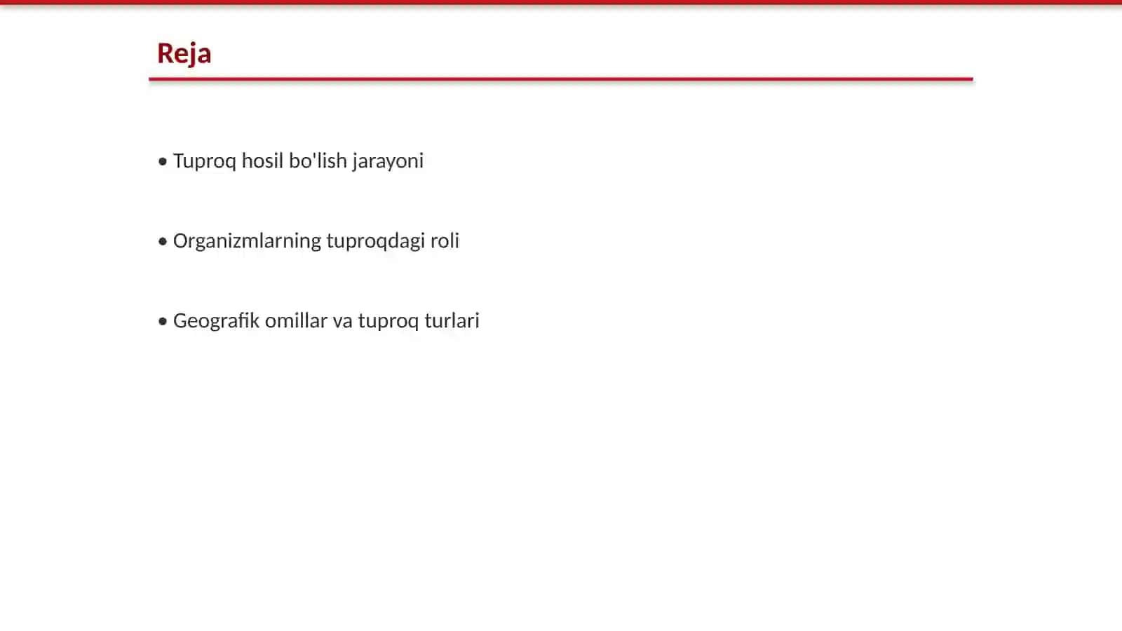 Organizmlar va tuproq hosil bolishi hamda geografiyasi 2