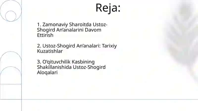 Pedagoglik kasbi rivojlantirishda ustoz shogird an’analari 2