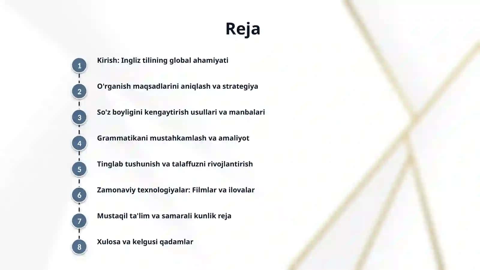 Ingliz tilini o‘rganishda zamonaviy va samarali usullar — taqdimot 2
