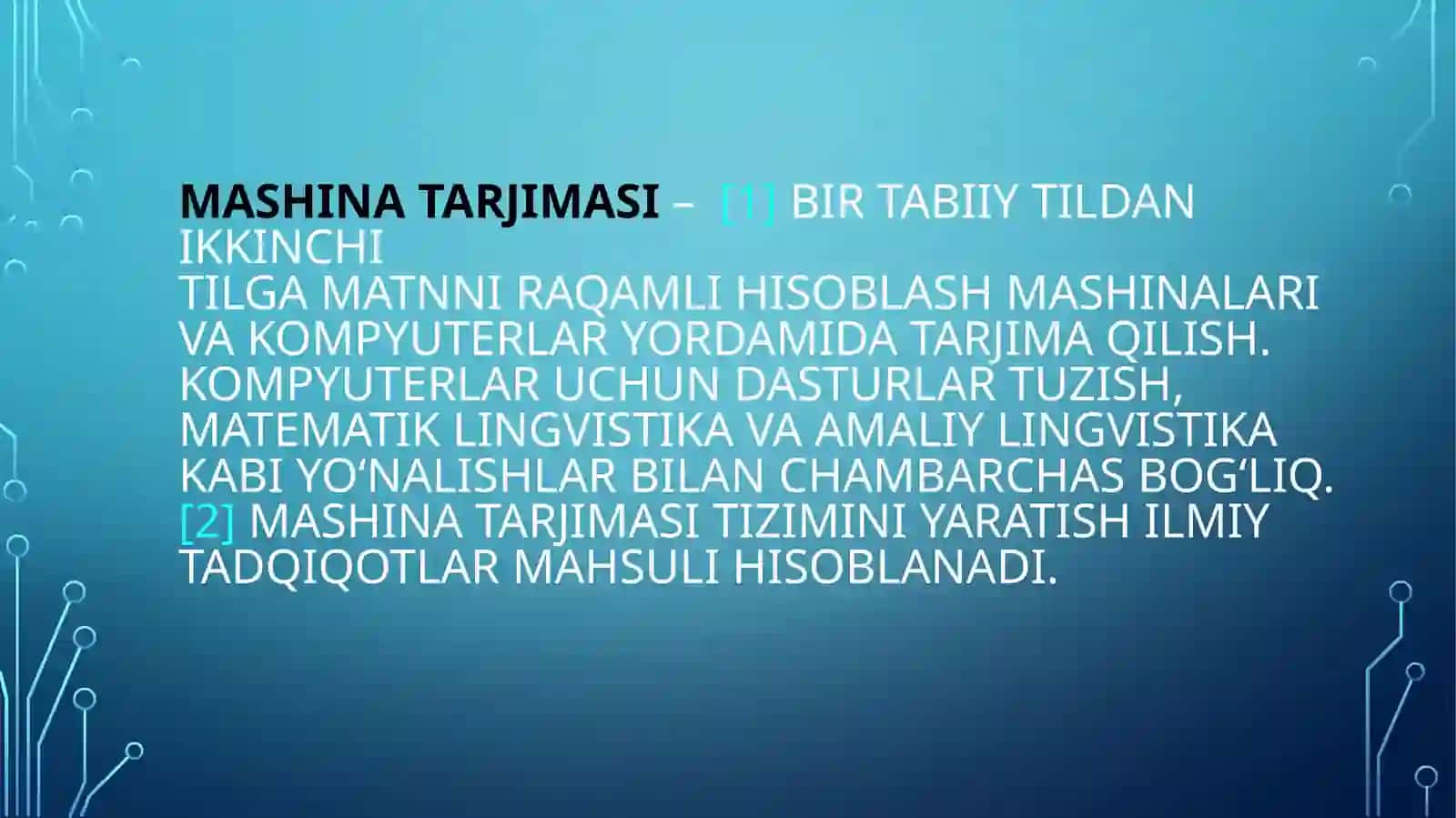 Mashina terminlari uchun sohaviy terminlarni shakillantirish 2