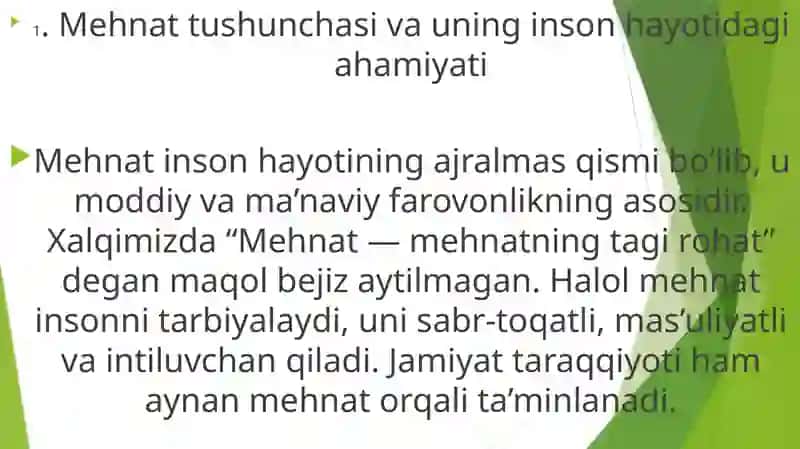Mehnat-mehnatning tagi rohat. O’zbekistonning dorivor o’simliklari 2