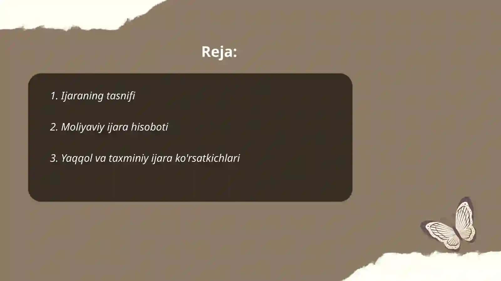Buxgalteriya hisobining milliy standartlari 6 IJARA HISOBI 2