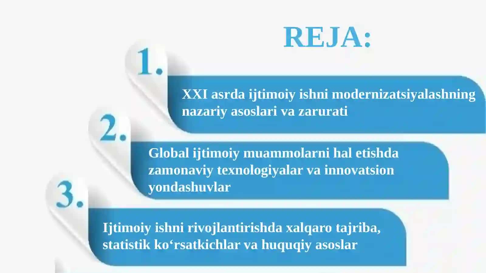 XXI asrda ijtimoiy ishni modernizatsiyalash va global ijtimoiy muaommolarni hal etish texnologiyalar 2