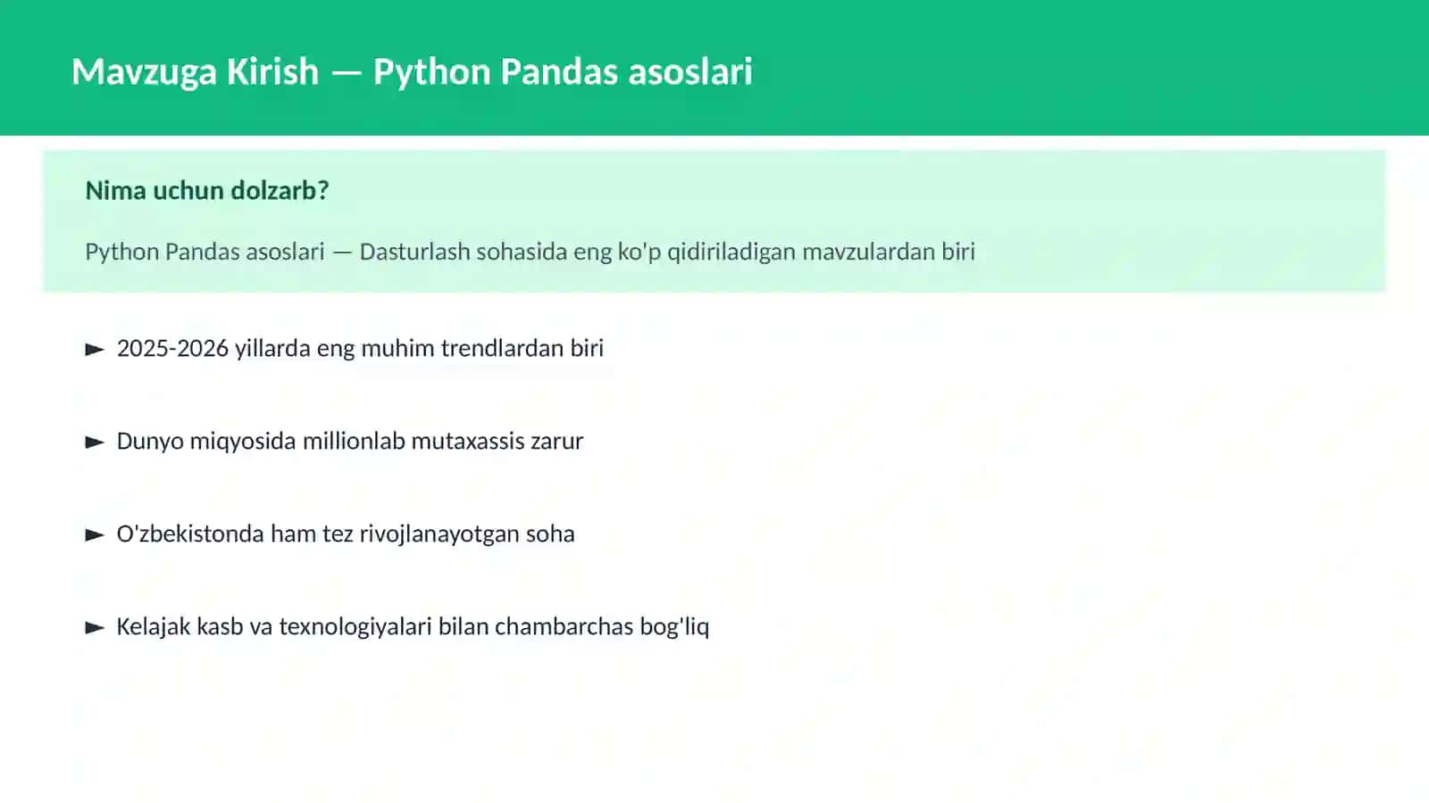 Python Pandas asoslari 2