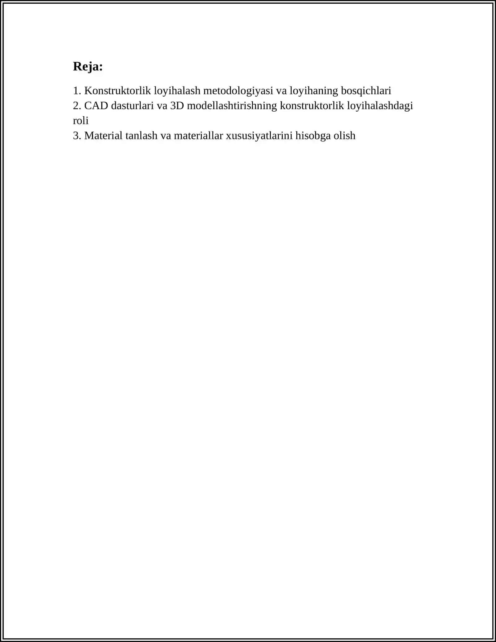 KONSTRUKTORLIK LOYIHALASH MASALALARI 2