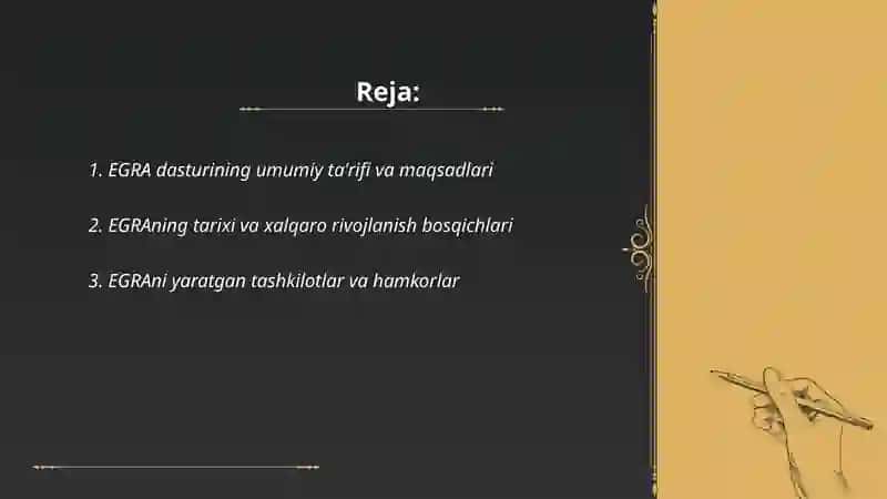 EGRA xalqaro baholash dasturi 2