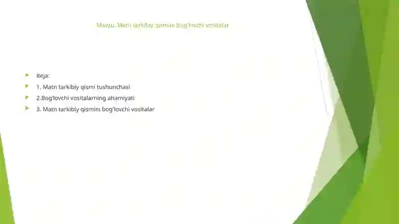 Matntarkibiy qisminibog'lovchivositalar 2