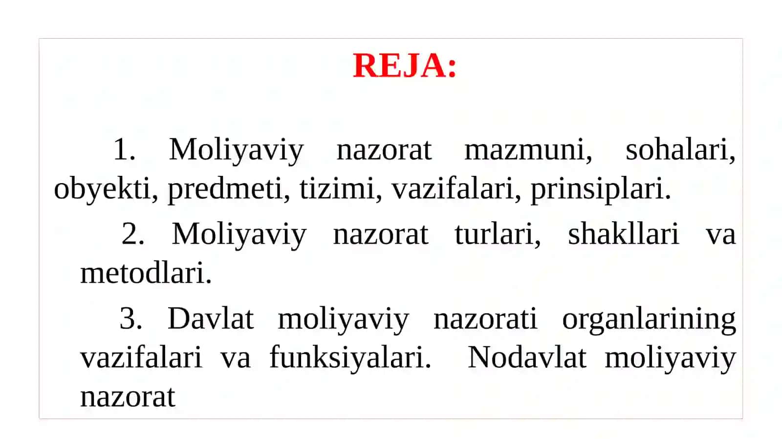 Moliyaviy nazorat 2