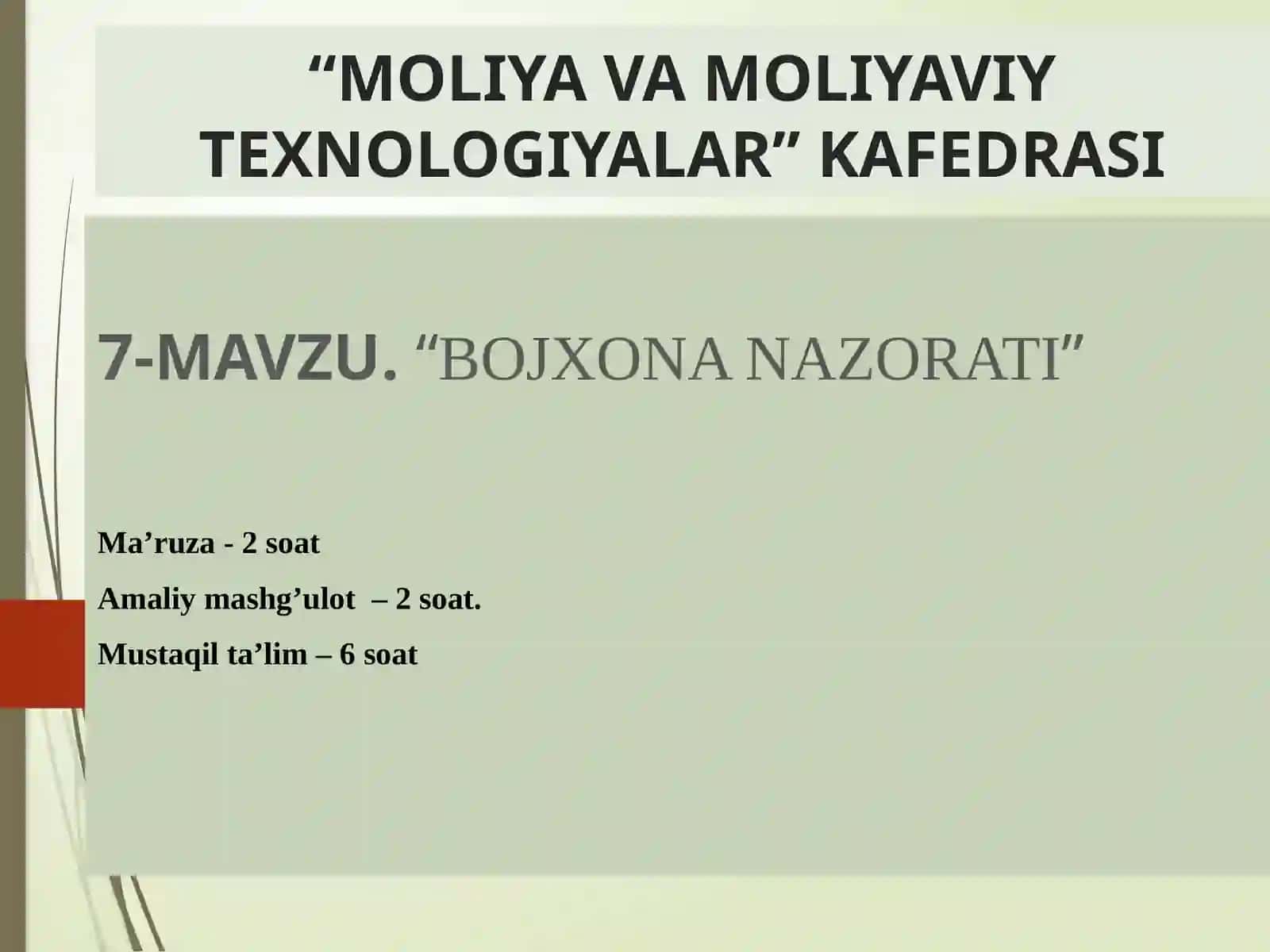 BOJXONA NAZORATI 2