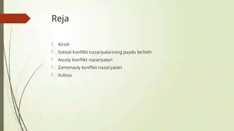 Konfliktlarga doir nazariyalarni paydo bo‘lishi 2