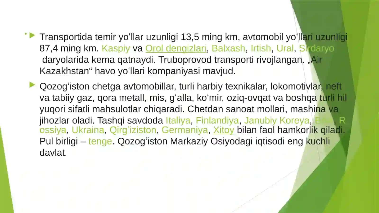 Qozog‘iston Respublikasi transporti 2