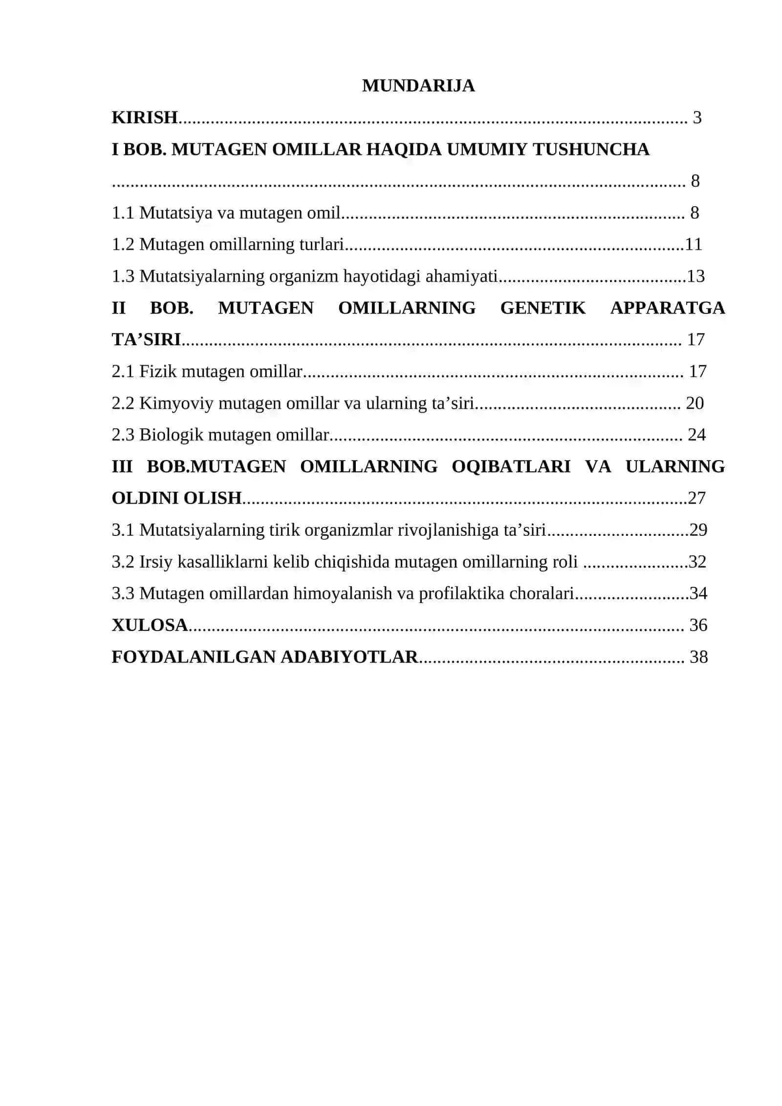 Mutatsion omillar va ularning genetik apparatga ta'siri 2
