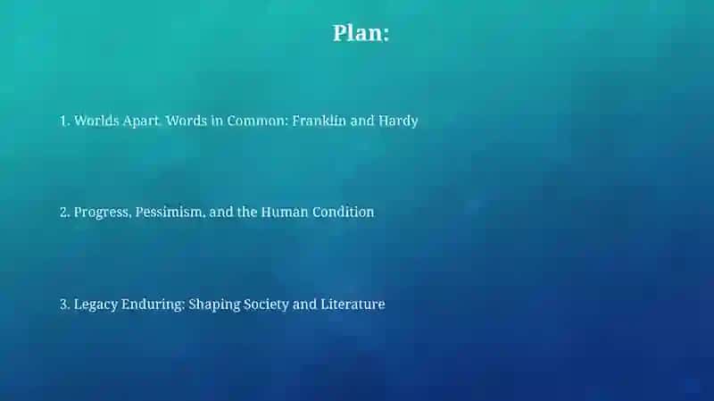 Worlds Apart, Words in Common: Franklin and Hardy 2