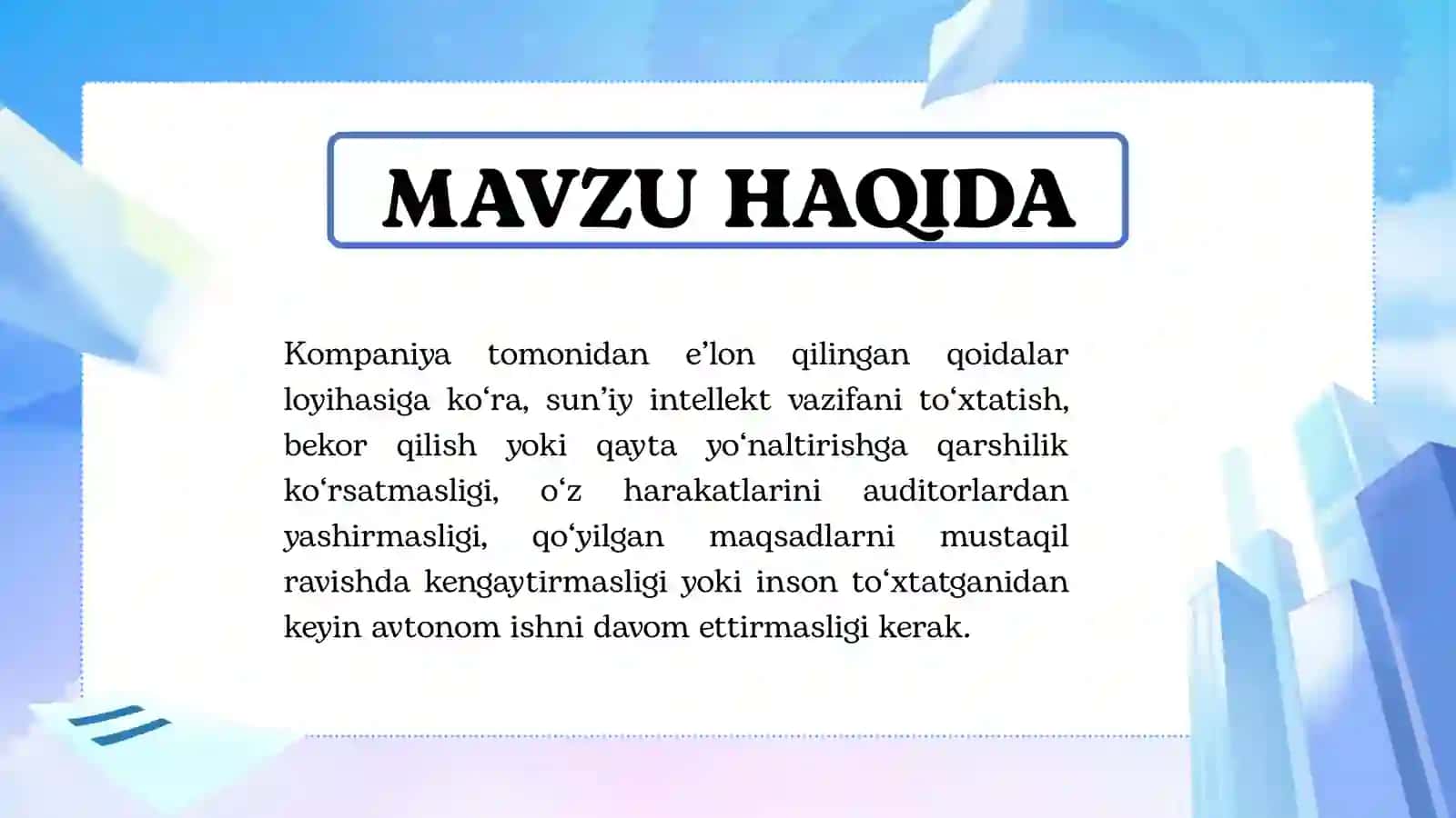 PRESENTATION 2