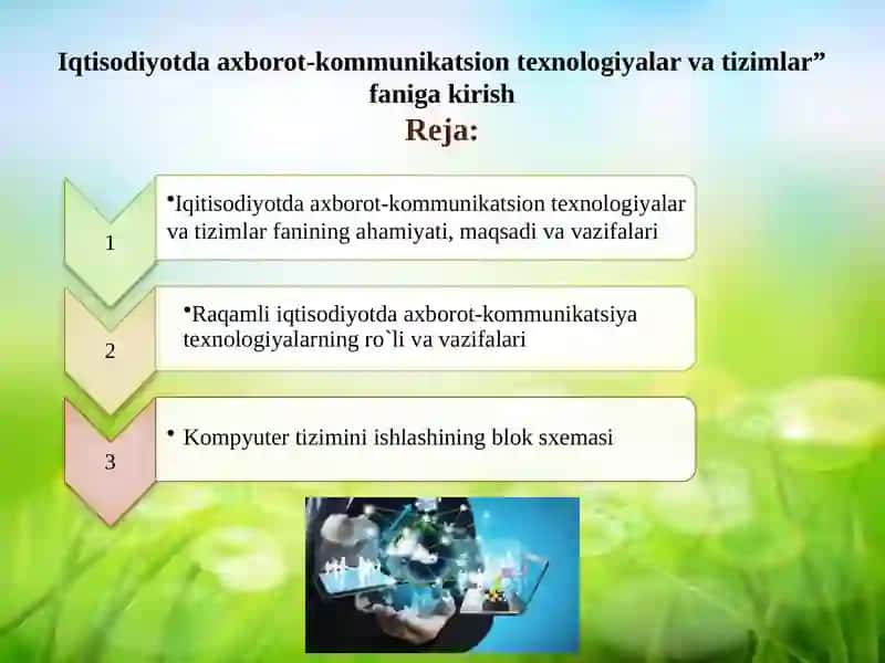 Iqtisodiyotda axborot-kommunikatsion texnologiyalar va tizimlar 2