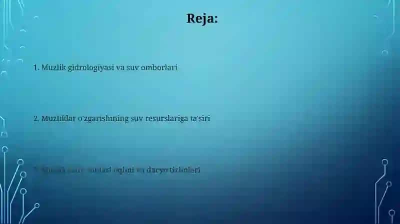 Muzliklarning gidrologik ahamiyati 2