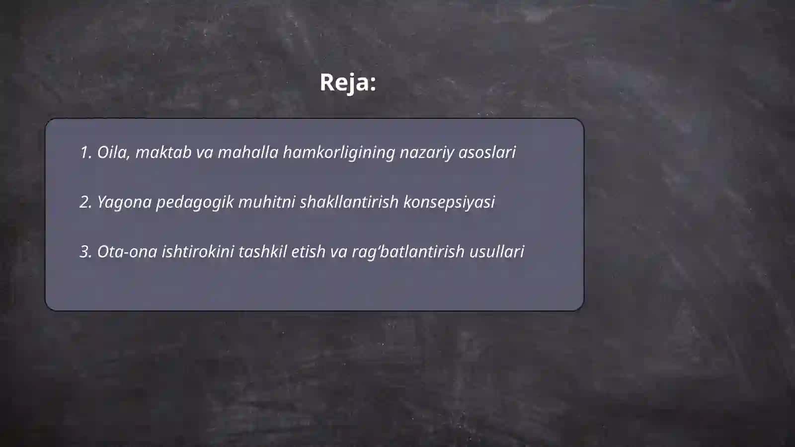 Oila - Maktab-Mahalla Hamkorligi 2