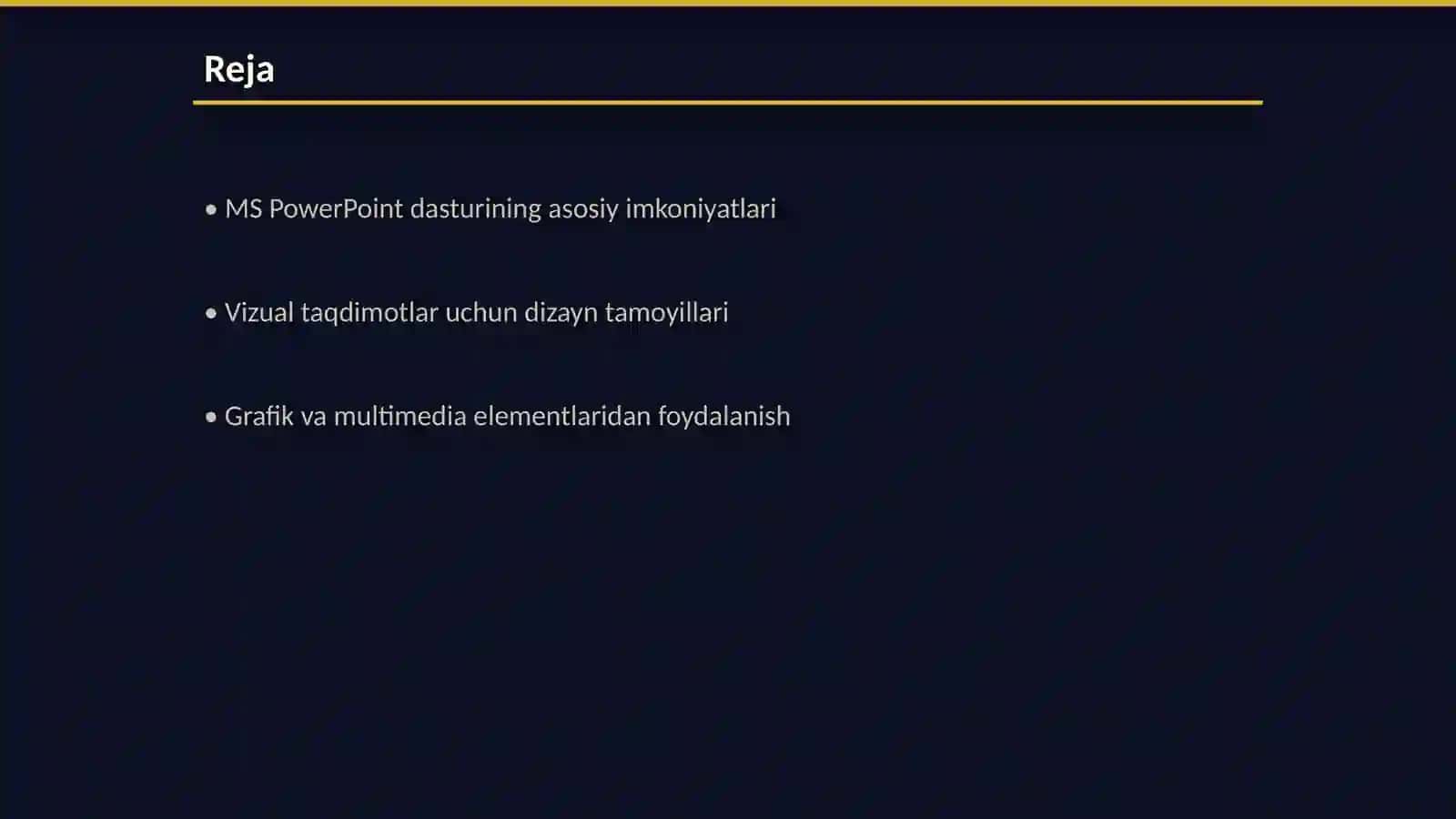 MS PowerPointda vizual taqdimotlar yaratish texnologiyasi 2
