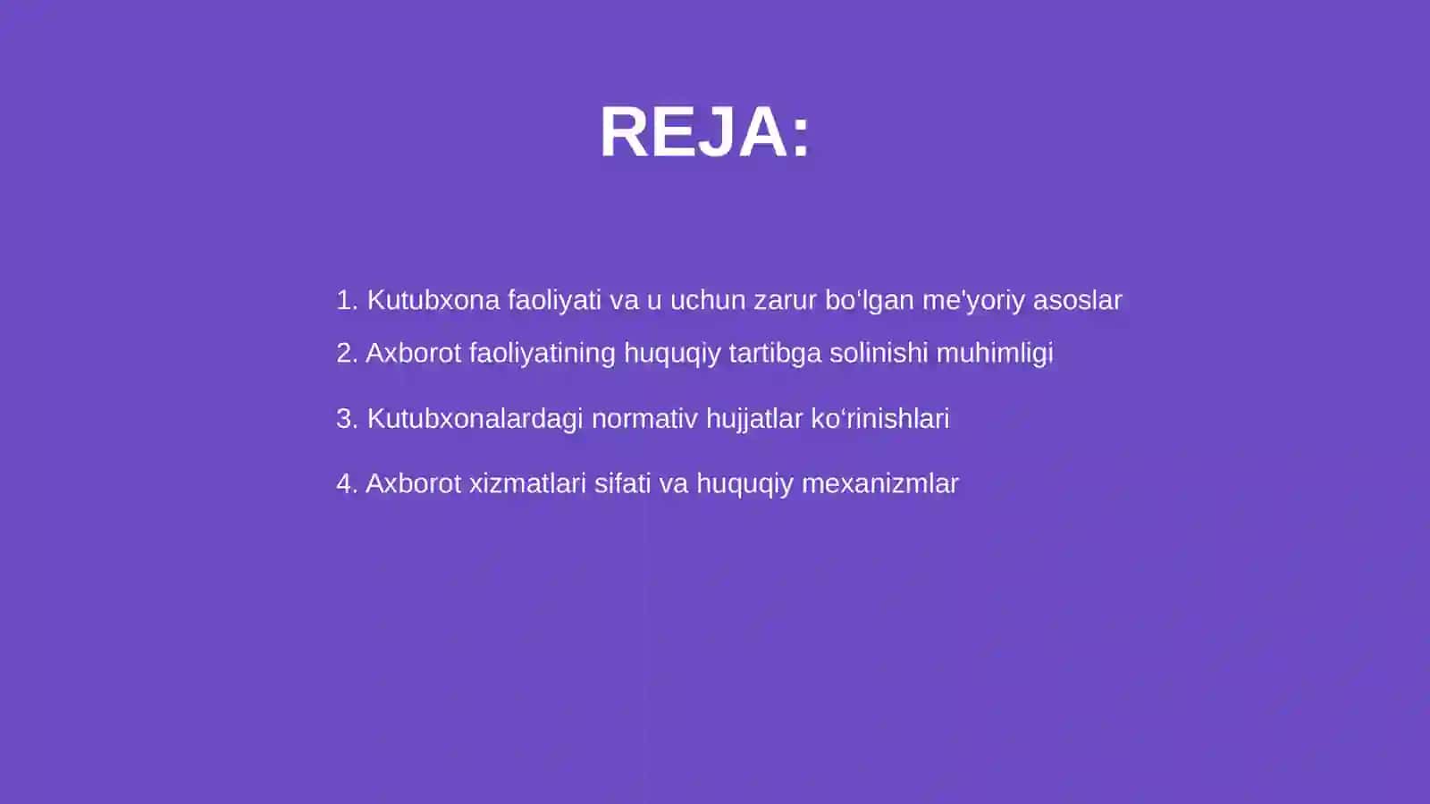 Kutubxona axborot faoliyatini meyoriy -huquqiy tartibga solishning nazariy asoslari 2