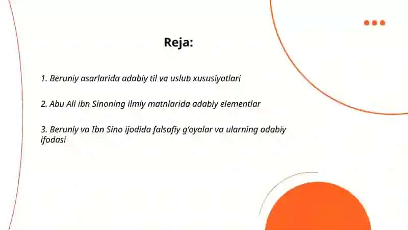 X-XII asrlar adabiyoti: Beruniy, Abu Ali ibn Sino ijodi 2
