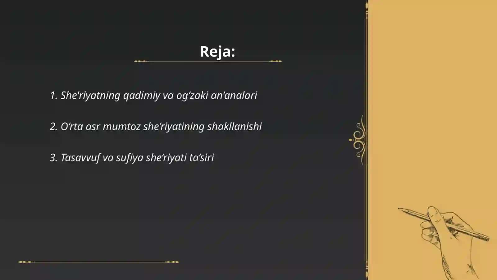 Adabiy jarayonda she'riyat taraqqiyoti 2
