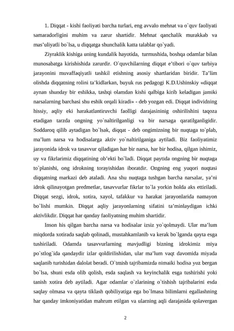 Mantiqiy va mexanik xotirani o'rganish 2