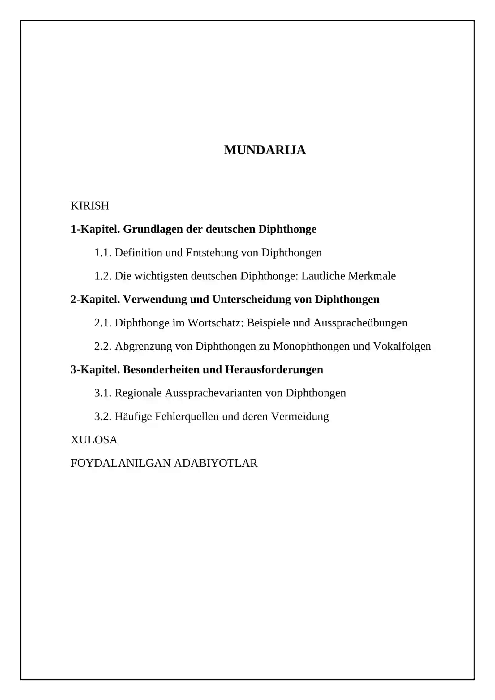 Diphthonge im Deutschen 2