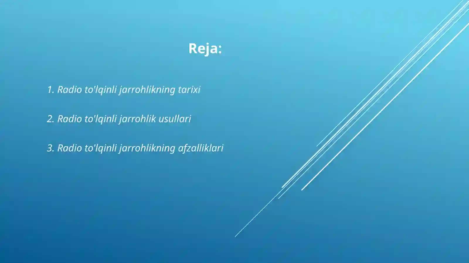 RADIO TO’LQINLIK JARROHLIK 2