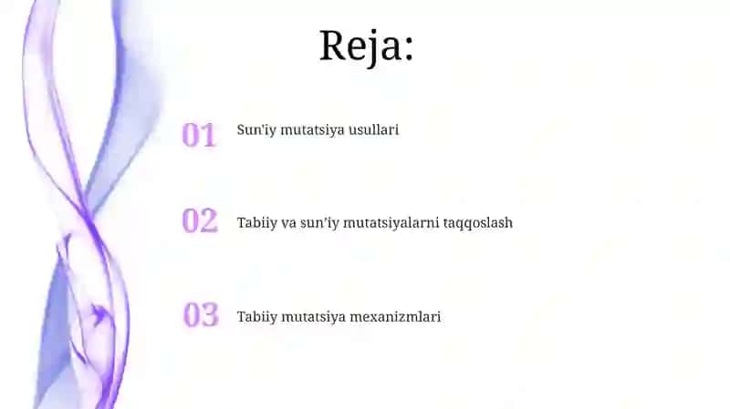 Tabiiy va sunʼiy mutatsiyalar 2