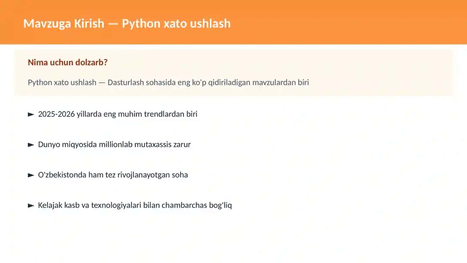 PYTHON DASTURLASH 2