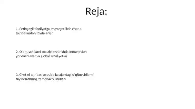 Chet el tajribasi asosida pedagogik faoliyatga tayyorgarlik 2