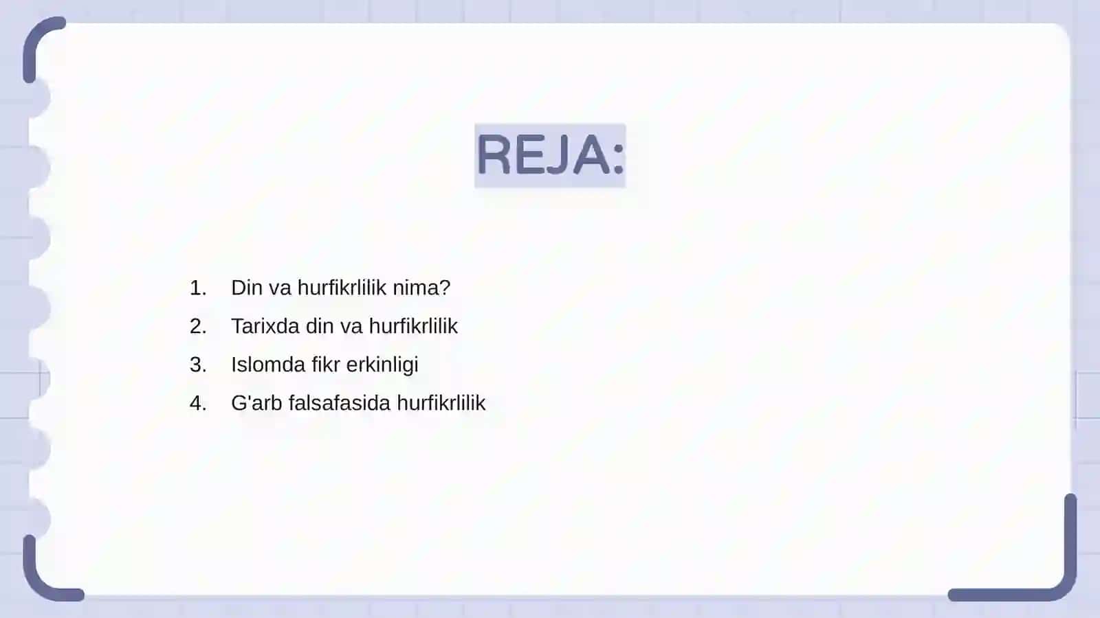 Din va hurfikrlilik 2